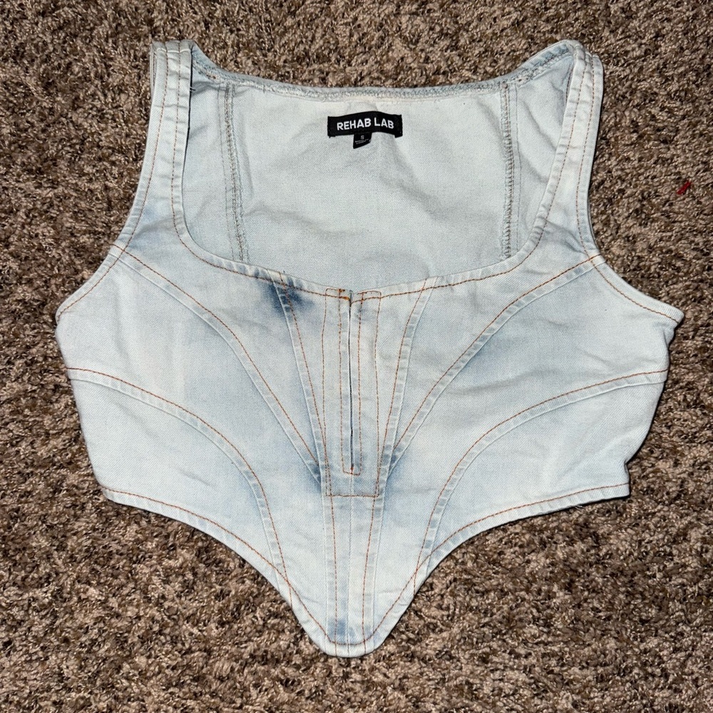 Light Blue Denim Top